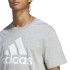 Camiseta adidas Essentials Single Big Logo Hombre Gris