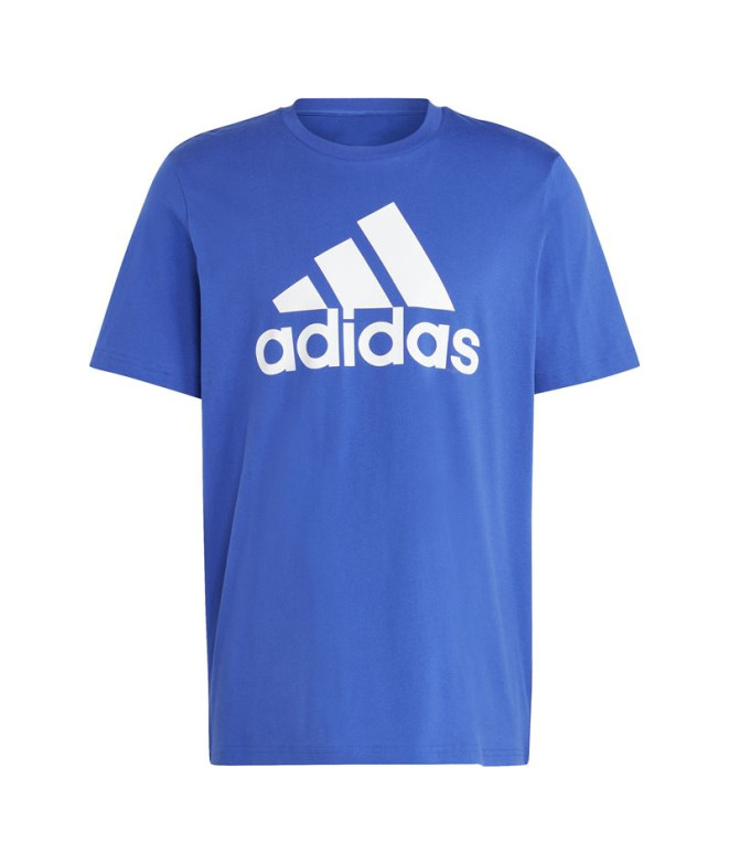 T-shirt adidas Essentials Single Big Logo Man Azul