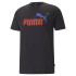 Camiseta Puma Essentials + 2 Col Logo Hombre Negro
