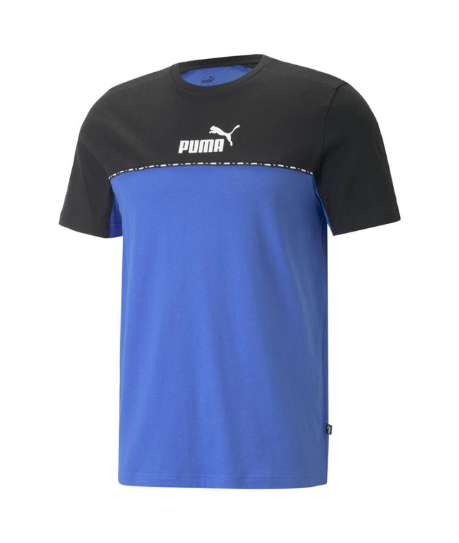 T-Shirt Puma Essentials Block X Tape para homem Royal Sapphire