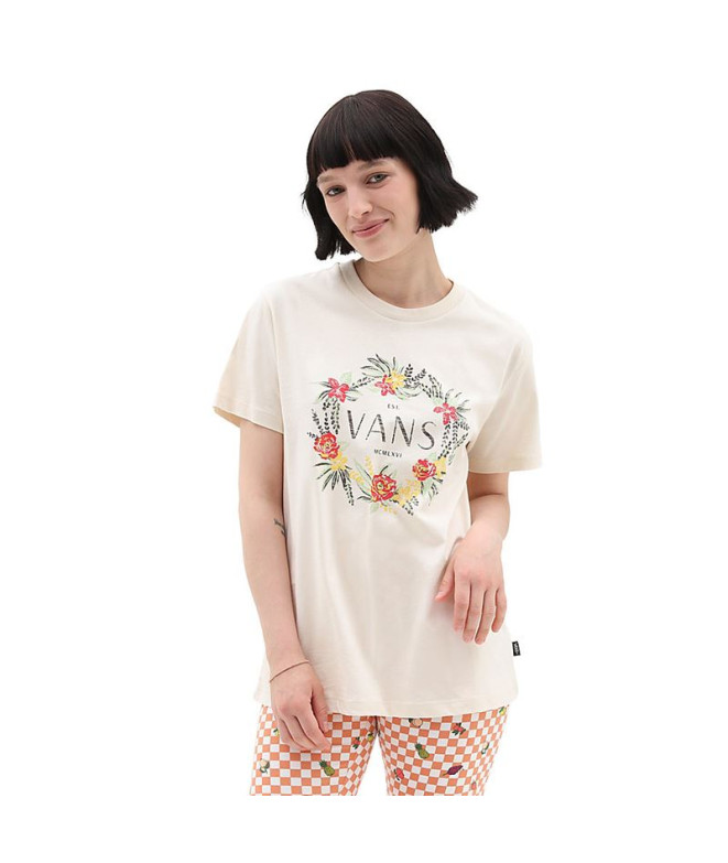 T-shirt Vans Wreath Of Flowers Bff Tee-B Femmes Beige