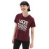 T-Shirt Vans Lock Box Crew-B Maroon Mulher