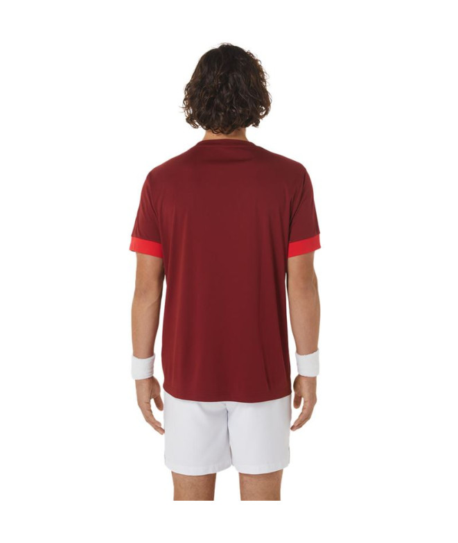 Camiseta de Tenis ASICS Court Hombre Granate