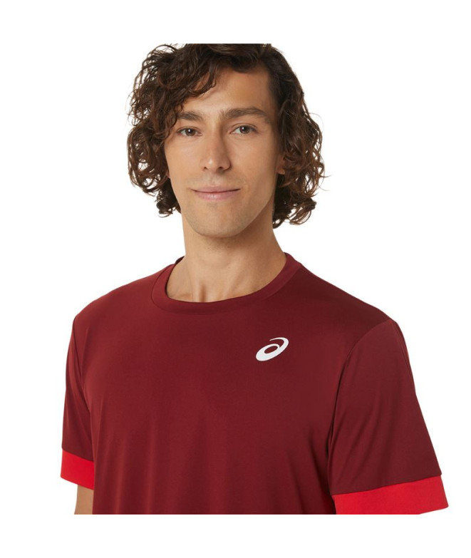 Camiseta de Tenis ASICS Court Hombre Granate