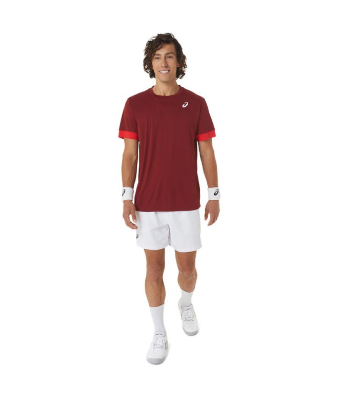 Camiseta de Tenis ASICS Court Hombre Granate