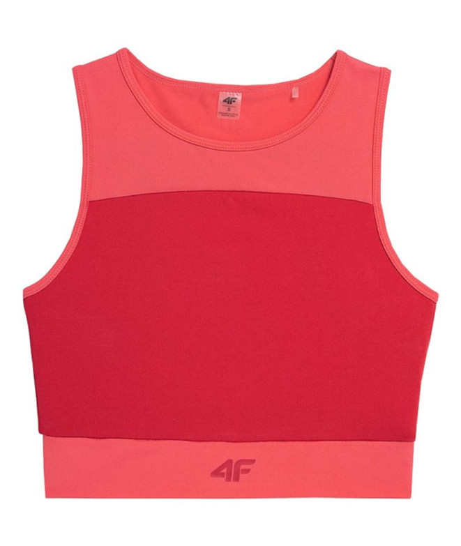 Top de treino 4F TSDF015 Vermelho para mulher