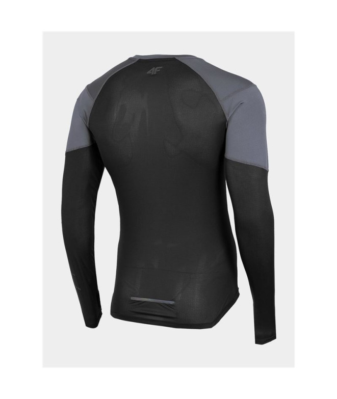 Camiseta Manga Larga de Running 4F Gris Hombre