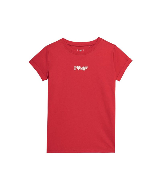 T-shirt 4F vermelho Rapariga