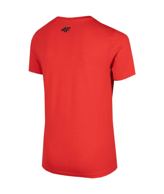 T-shirt 4F Melange Vermelho Rapaz