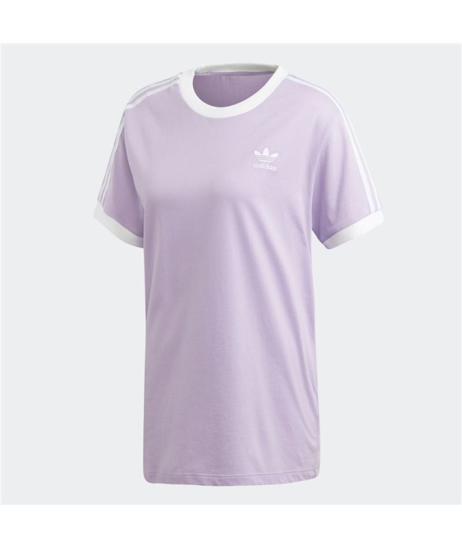 Camiseta adidas 3 bandas lila Mujer