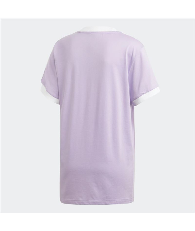 Camiseta adidas 3 bandas lila Mujer