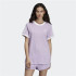 Camiseta adidas 3 bandas lilás Mulher