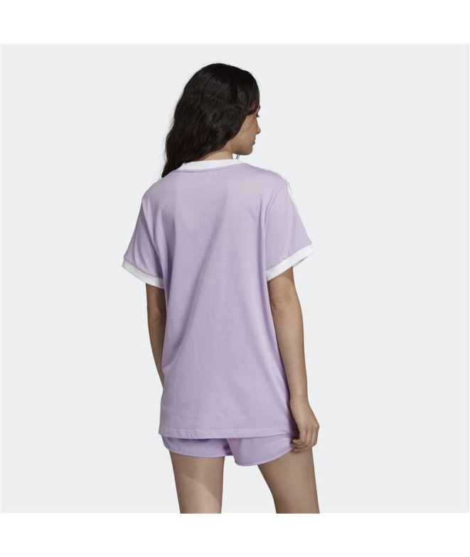 Camiseta adidas 3 bandas lila Mujer