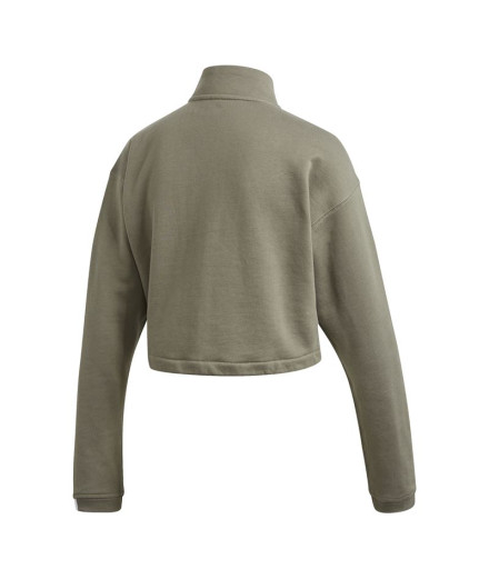 Sweat adidas Coupe verte Femme 2