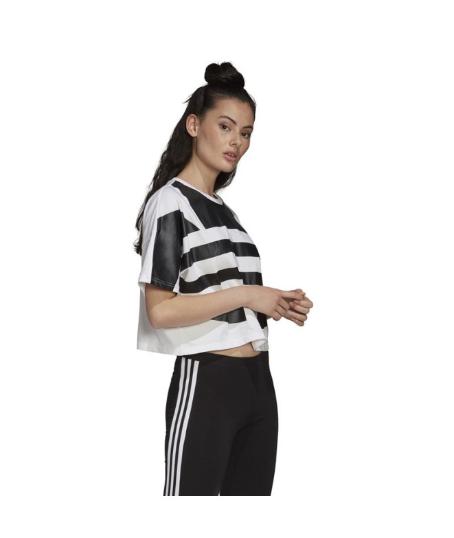 Camiseta adidas Grande logótipo branco Mulher