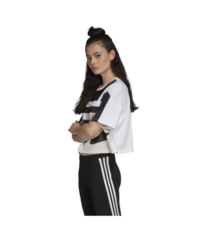 Camiseta adidas Grande logótipo branco Mulher