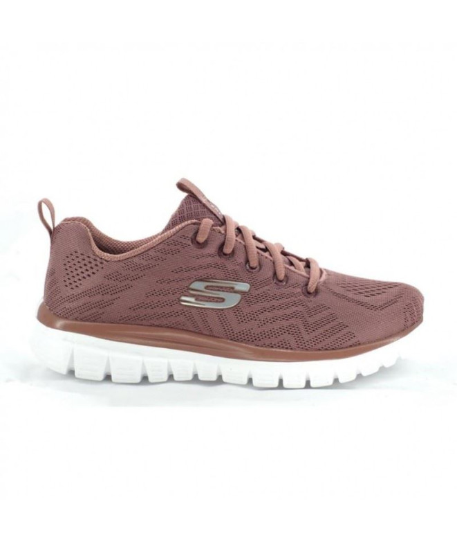 Sapatilhas Skechers Graceful-Get Connect Mulher Malha/ Guarnição malva