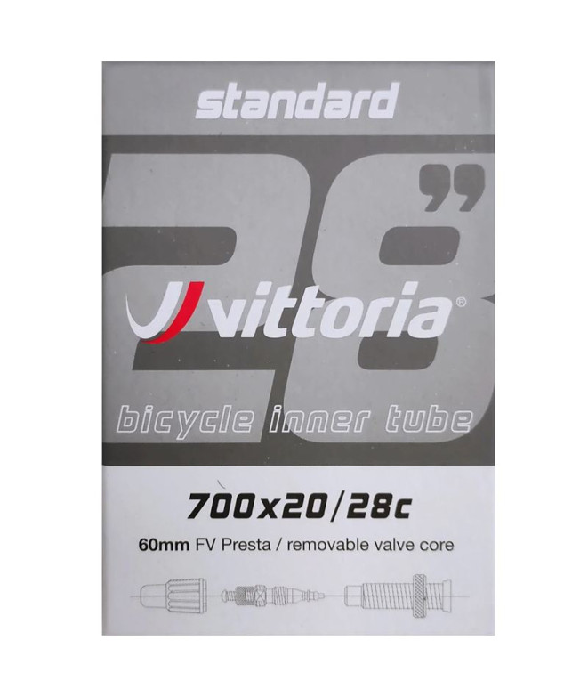 Câmara standard Vittoria 700x20/28C Presta 60mm RVC