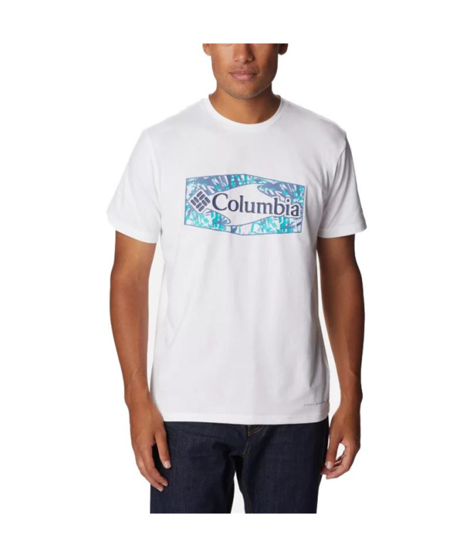 Camiseta de Montaña Columbia Sun Trek™ Graphic Blanco Hombre