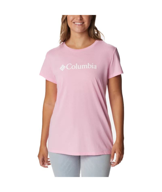 Camiseta de Montaña Columbia Trek™ Graphic Rojo Mujer