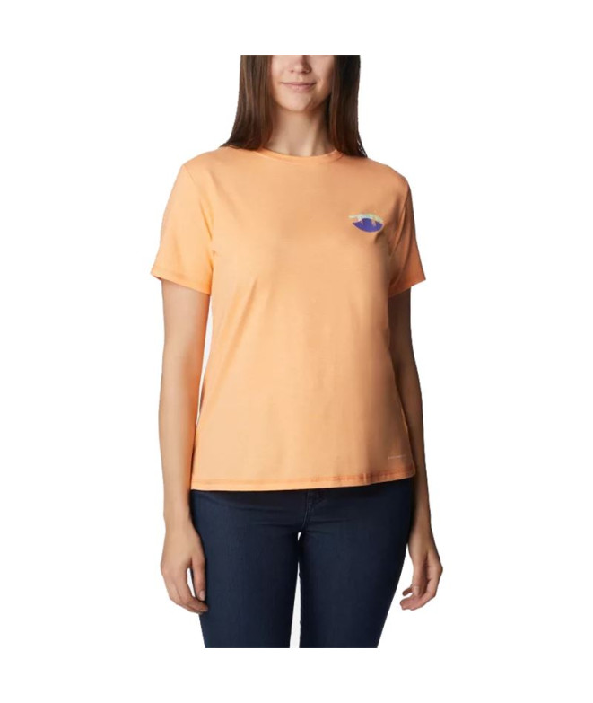 Camiseta de Trail Columbia Sun Trek™ Graphic II Laranja Mulher