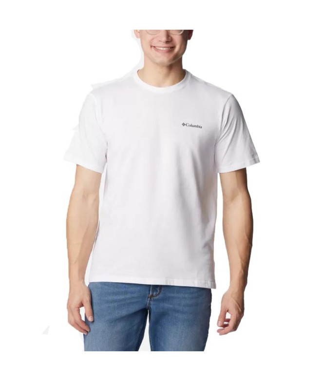 Columbia Rockaway River™ Back Graphic Graphic T-Shirt Blanc Hommes