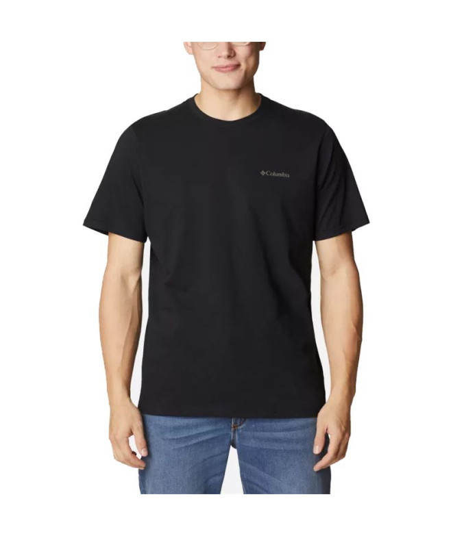 T-shirt de montanha preta para homem Columbia Rockaway River™ Back Graphic Graphic