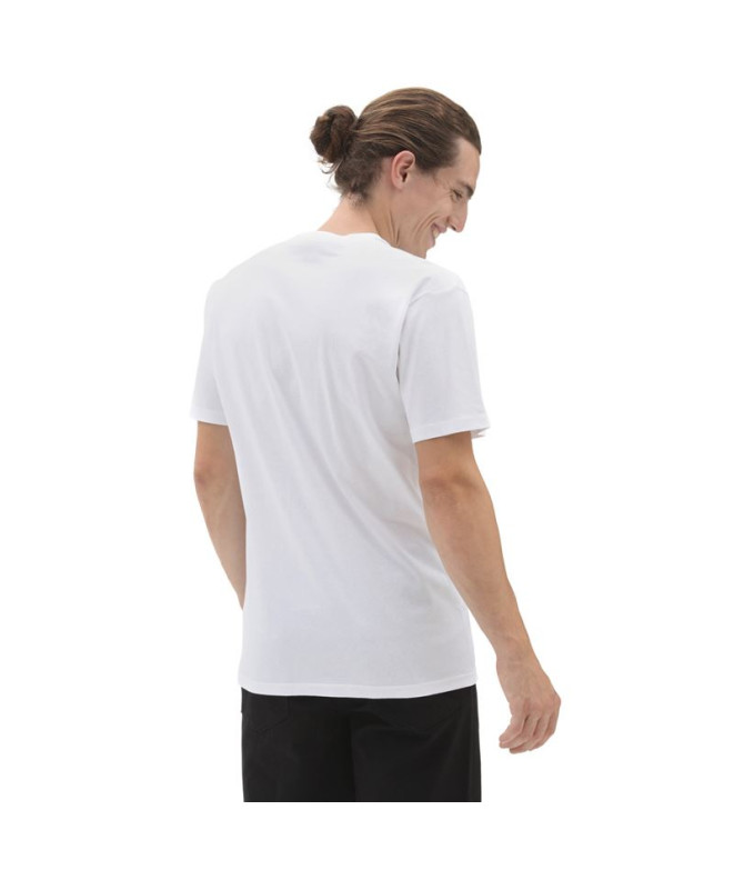 T-shirt Vans Checkered Vans-B Hommes Blanc