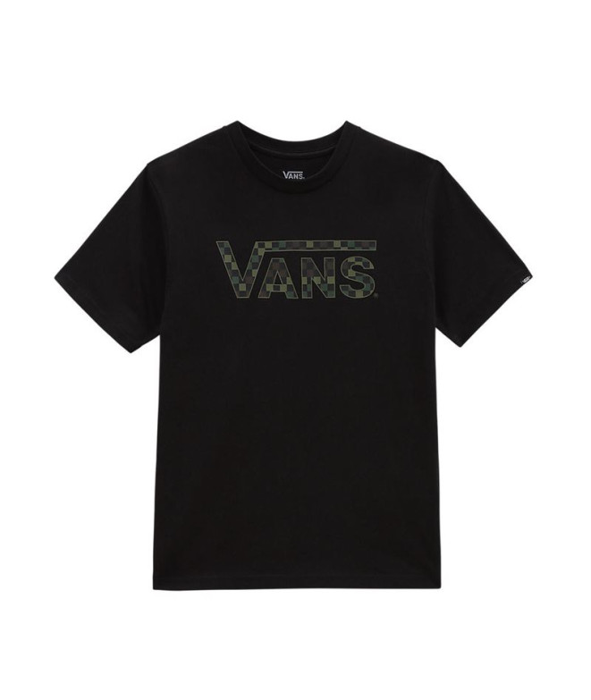 Camiseta Vans Checkered Vans-B Negro Niño