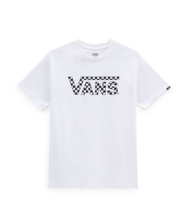 Camiseta Vans Checkered Vans-B Blanco Niño