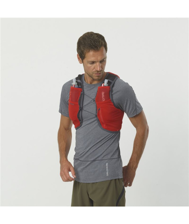 Chaleco de Running Salomon Active Skin 8 Rojo/Gris