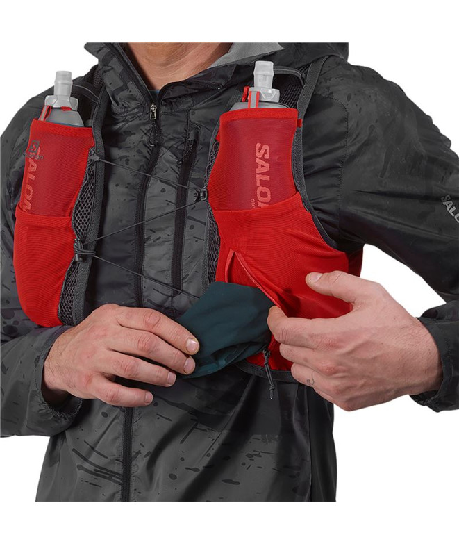 Chaleco de Running Salomon Active Skin 8 Rojo/Gris