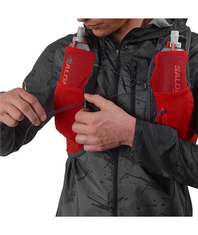 Chaleco de Running Salomon Active Skin 8 Rojo/Gris