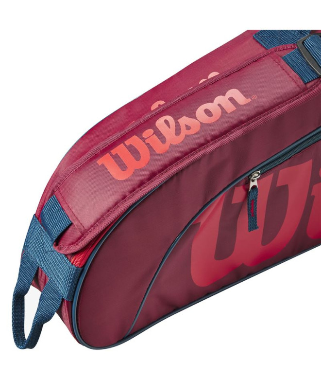 Raquetero de Tenis Wilson 3 Pack Rojo Infantil