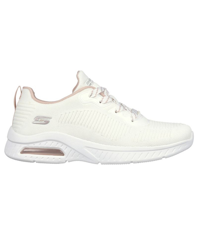 Chaussures Skechers Squad Air-Sweet Enco Femme Off White Engineered Knit