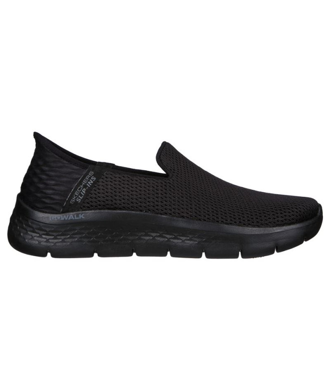 Sapatilhas Skechers Go Walk Flex - Relis Mulher Preto Têxtil/Bordas