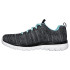 Sapatilhas Skechers Graceful-Twisted Para Mulher Preto & Prata Turquesa