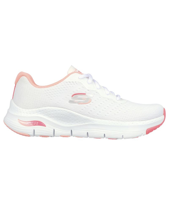 Sapatilhas Skechers Arch Fit-Infinity Co Mulher Malha branca/cor-de-rosa