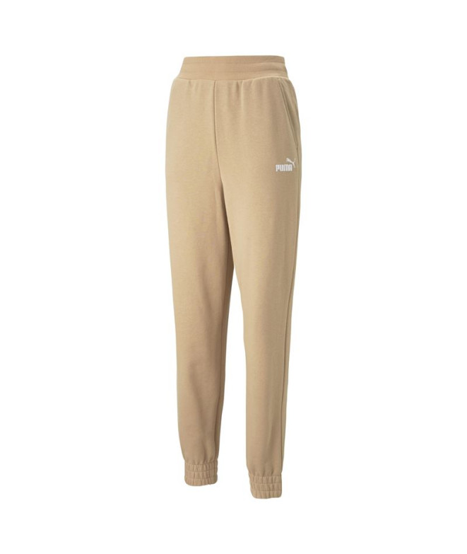 Puma Ess+ Embroidery High Trousers Femmes Beige