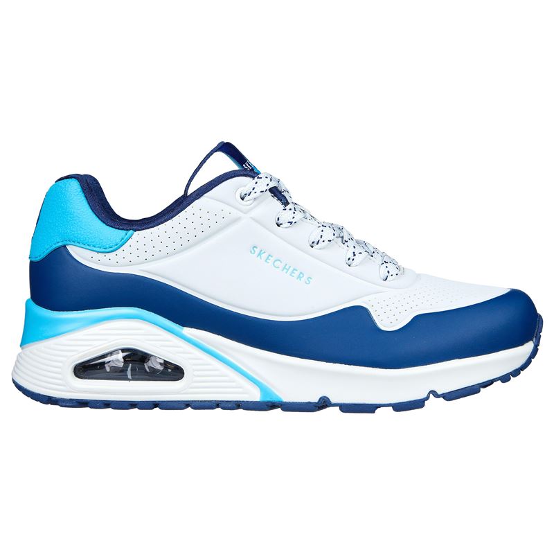Arriesgado Instalaciones celos ᐈ Zapatillas Skechers Uno - Pop Color Fun! Blanco Azul Mujer – Atmosfera  Sport©