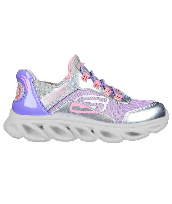 Chaussures Skechers Slip-ins : Flex Glide Grey Lavender Girl's