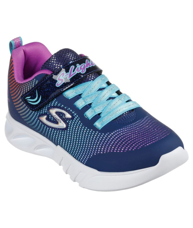 Sapatilhas Skechers Flicker Flash Menina Marinho Sintético/Multi Trim