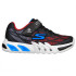 Chaussures Skechers Flex-Glow Elite-Vorl Enfant Noir Synthétique / Rouge & Bleu Bordure