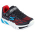 Chaussures Skechers Flex-Glow Elite-Vorl Enfant Noir Synthétique / Rouge & Bleu Bordure