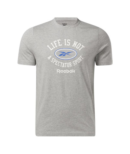 T-shirt Reebok Homme GS Non Spectator Sport SS Gris T-shirt Reebok Homme GS Non Spectator Sport SS Gris