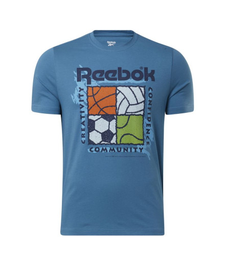 Camiseta Reebok GS Rec Center SS Homem Azul