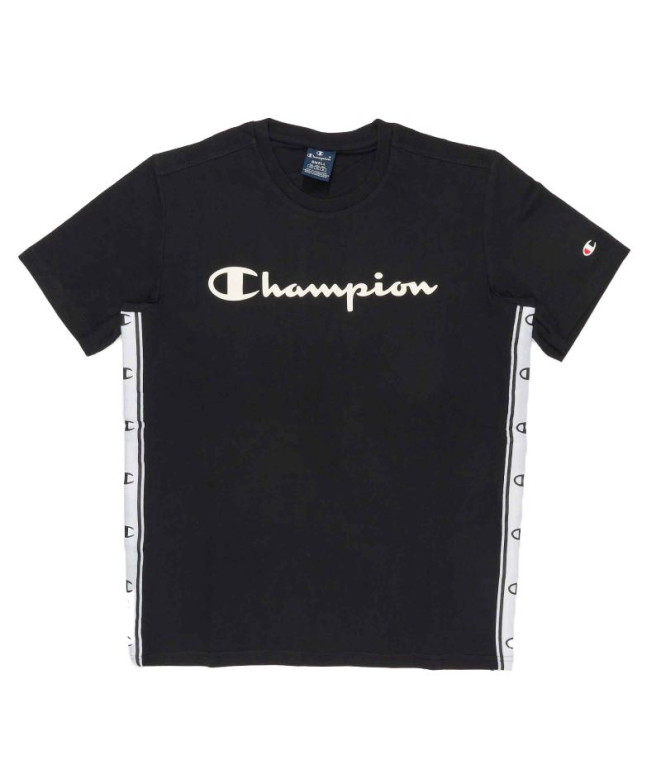 T-Shirt Champion Crewneck Black Man Preto