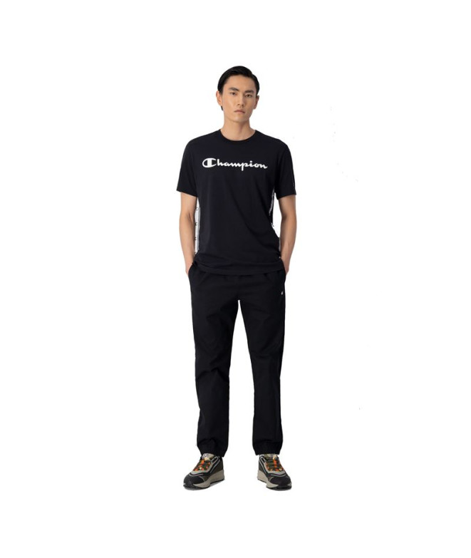 T-Shirt Champion Crewneck Black Man Preto