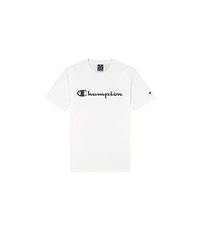 T-shirt Champion Crewneck Branco Branco para homem