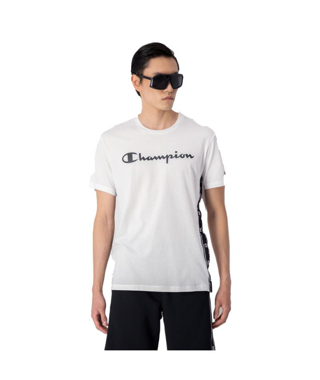 T-shirt Champion Crewneck Branco Branco para homem